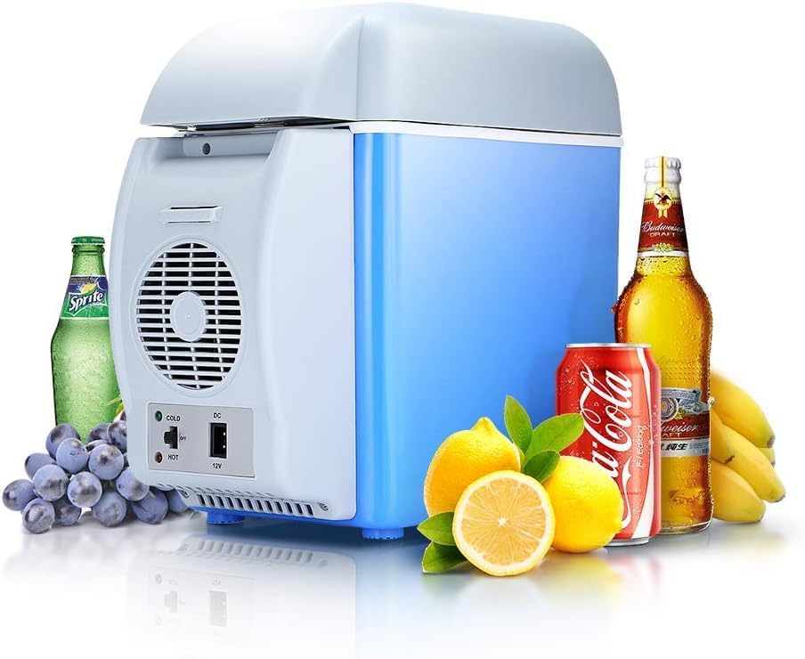 Mini Refrigerator Compact and portable, with 7.5 liters, food grade, with low noise and thick inner lining, suitable for use in the car. - 20585
