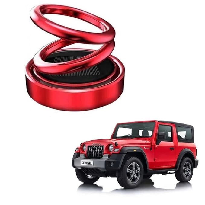 XS-198 Solar Power Spring Shape Fully Rotating Air Freshener Aroma Perfume