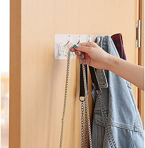 Wall Hooks Hanger for Hanging Clothes Strong Self Adhesive Magic Sticker Home Kitchen Bedroom Door Organizers Accessories Items - 20116