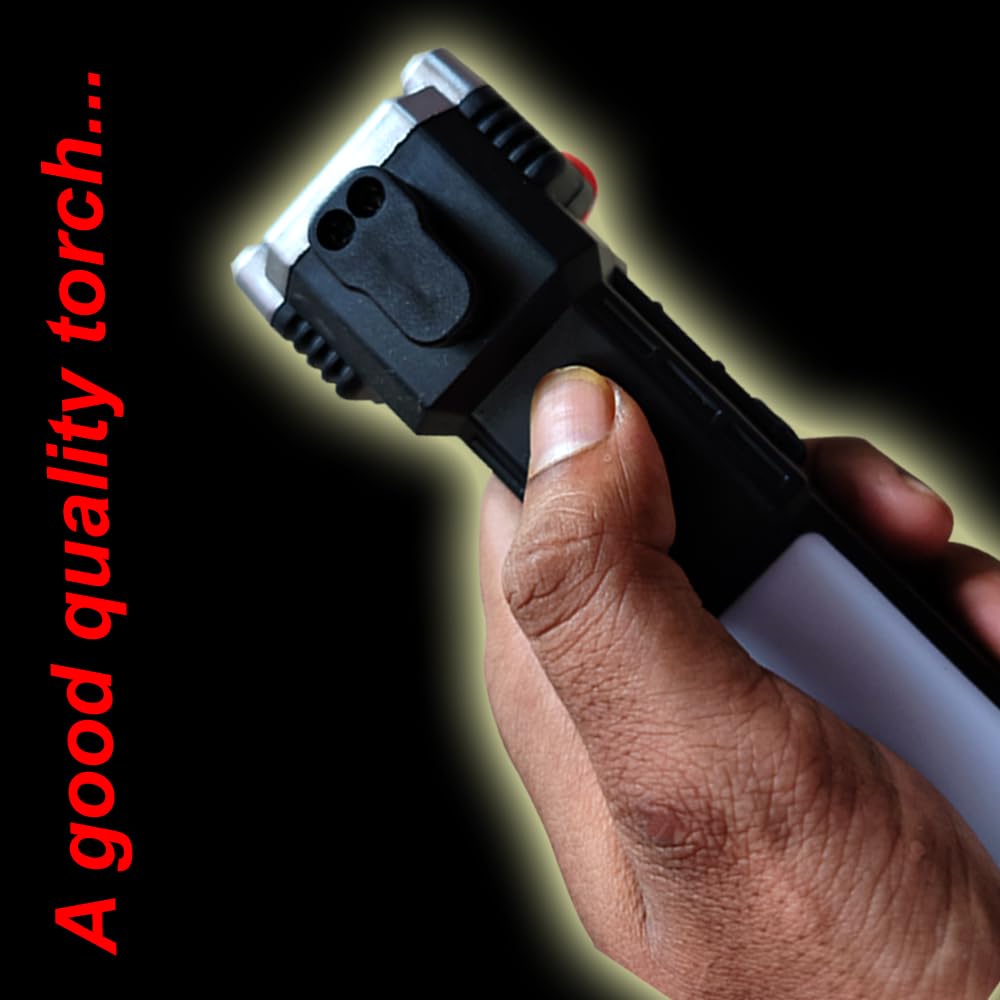 Powerful 3W LED 4 Mode Long Distance high Power Long Lasting Flashlight Torch(Black) - 20793