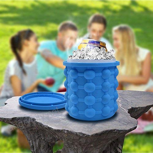 Silicone Ice Cube Maker | The Innovation Space Saving Ice Cube Maker | Bucket Revolutionary Space Saving Ice-Ball Makers for Home - 10404