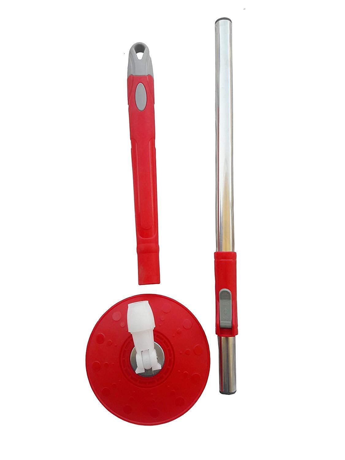 Home Cleaning Stainless Steel 360° Rotating Pole - Microfiber Mop with Adjustable Rod Stick {Random Color} - 20855
