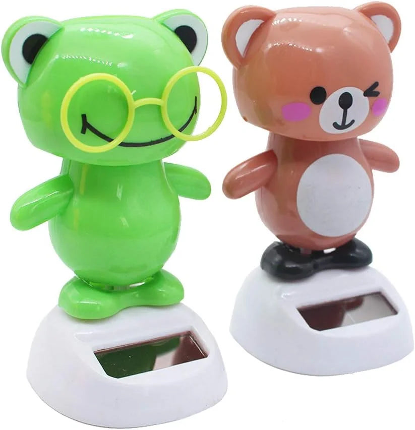 Solar Powered Dancing White Panda Dolls Swinging Animated Sun Catcher Car Decor Portable Suncatchers Home Car Ornament Kids Toys Gifts (1 pcs) - 10274