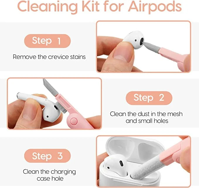 7 in 1 Electronic Cleaner kit, Cleaning Kit for Monitor Keyboard Airpods MacBook iPad iPhone iPod, Screen Dust Brush Including Soft Sweep - 20156