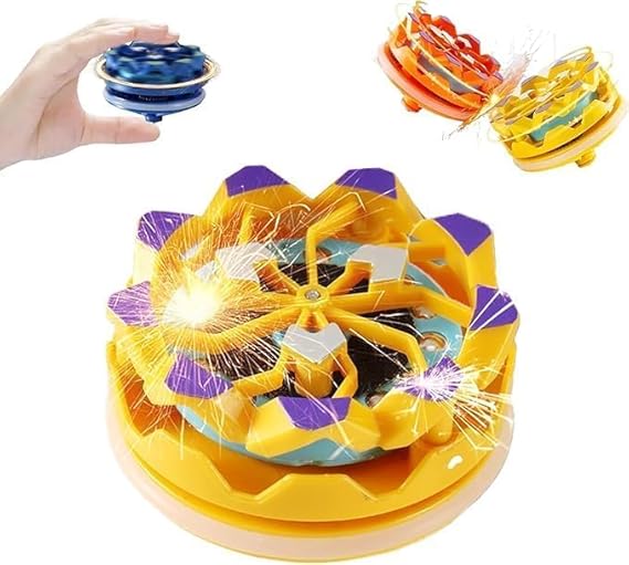 Fingertip Gyro, Handheld Gyroscope Collision Light up Spinning Top Toy Spinning Gyroscope Battle Decompression Toy - 20326