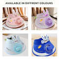 USB Rechargeable Cute Cartoon Styled Sun Visors Cap with 3 Gear Adjustable Wind Speed Fan UV Sun Protection Sunshade Hat Mini Empty Top Random Colur Multicolour - 21336