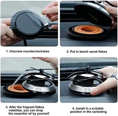 SG-1047 Red Smart Look Car Solar Helicopter Solar Power Dashboard Air Freshener