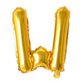 (10 pcs) W Gold Letter Foil Balloon - 9034