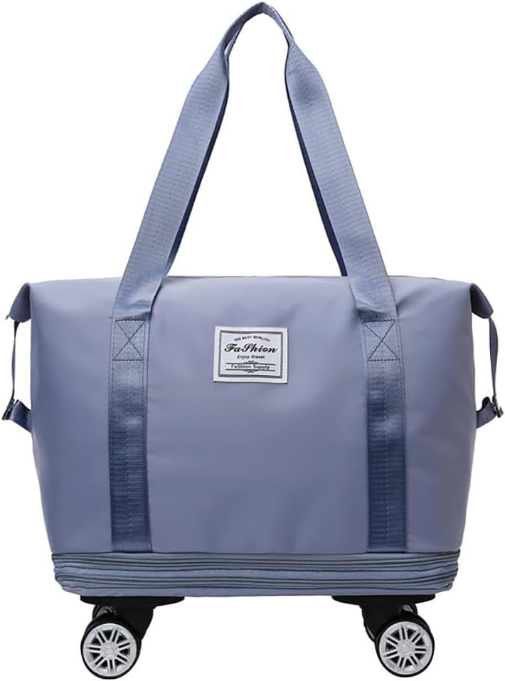 Rolling Duffle With Wheels, Expandable Foldable for Travel, Luggage Carry on With Handle, Large Weekend Bag (Multicolor) - 20311