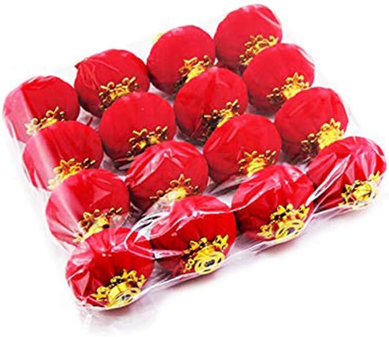 Red Lantern 16 Pcs Lucky Hanging Lanterns Decoration New Year Wedding Party Hang Mini Lantern Home Decoration for Chinese Spring Festival and Celebration - 21367