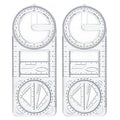 Geometric Ruler – Transparent Multi-Angle Measuring Tool for Artists, Designers, and Students - 10507