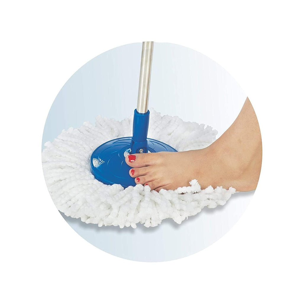 Home Cleaning Stainless Steel 360° Rotating Pole - Microfiber Mop with Adjustable Rod Stick {Random Color} - 20855