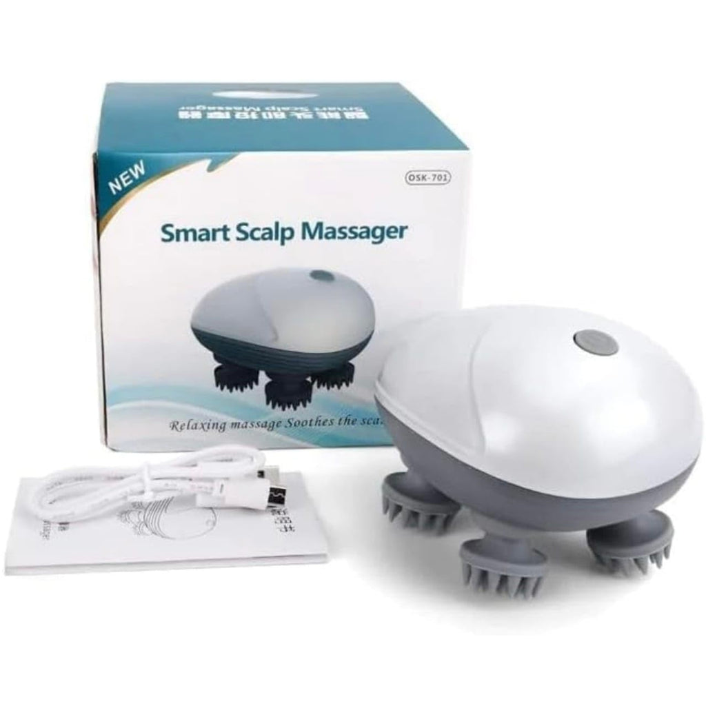 OSK-701 Electric Head, Scalp Massager, Advance Red Light Therapy for Boost Growth Fall Control Therapy 3 Speed Mode Handheld