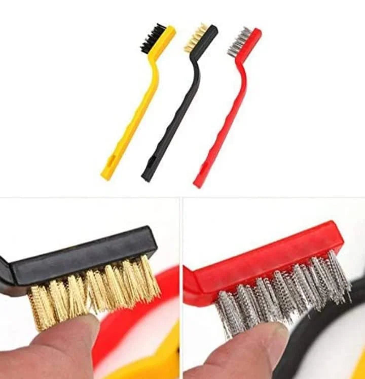 kitchen tools Mini Plastic Gas Cleaning Tool Kit Wire Brush Set of 3 - 8005