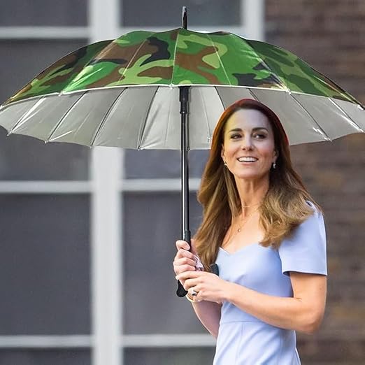 Waterproof Military Print Umbrella With Long Handle | Windproof Sun & Rain Protection Umbrella for Men and Women - 20755
