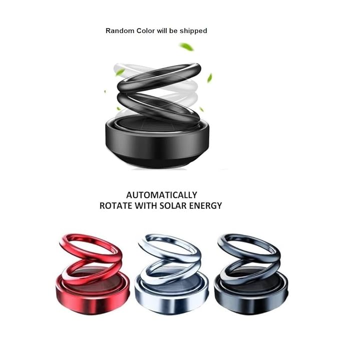 XS-198 Solar Power Spring Shape Fully Rotating Air Freshener Aroma Perfume