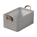Closet Clothes Organizer with Handle, Fabric Storage Box with Steel Frame Stackable Shelf Storage Baskets Foldable Wardrobe Storage Box for Clothes Jeans Sarees Toys - 30×24×17CM (PACK OF 1) - 21291