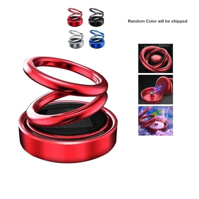 XS-198 Solar Power Spring Shape Fully Rotating Air Freshener Aroma Perfume