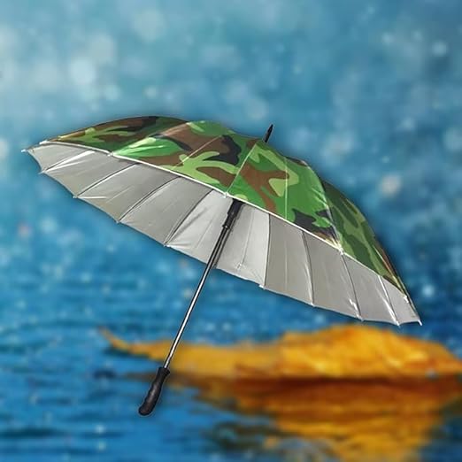 Waterproof Military Print Umbrella With Long Handle | Windproof Sun & Rain Protection Umbrella for Men and Women - 20755