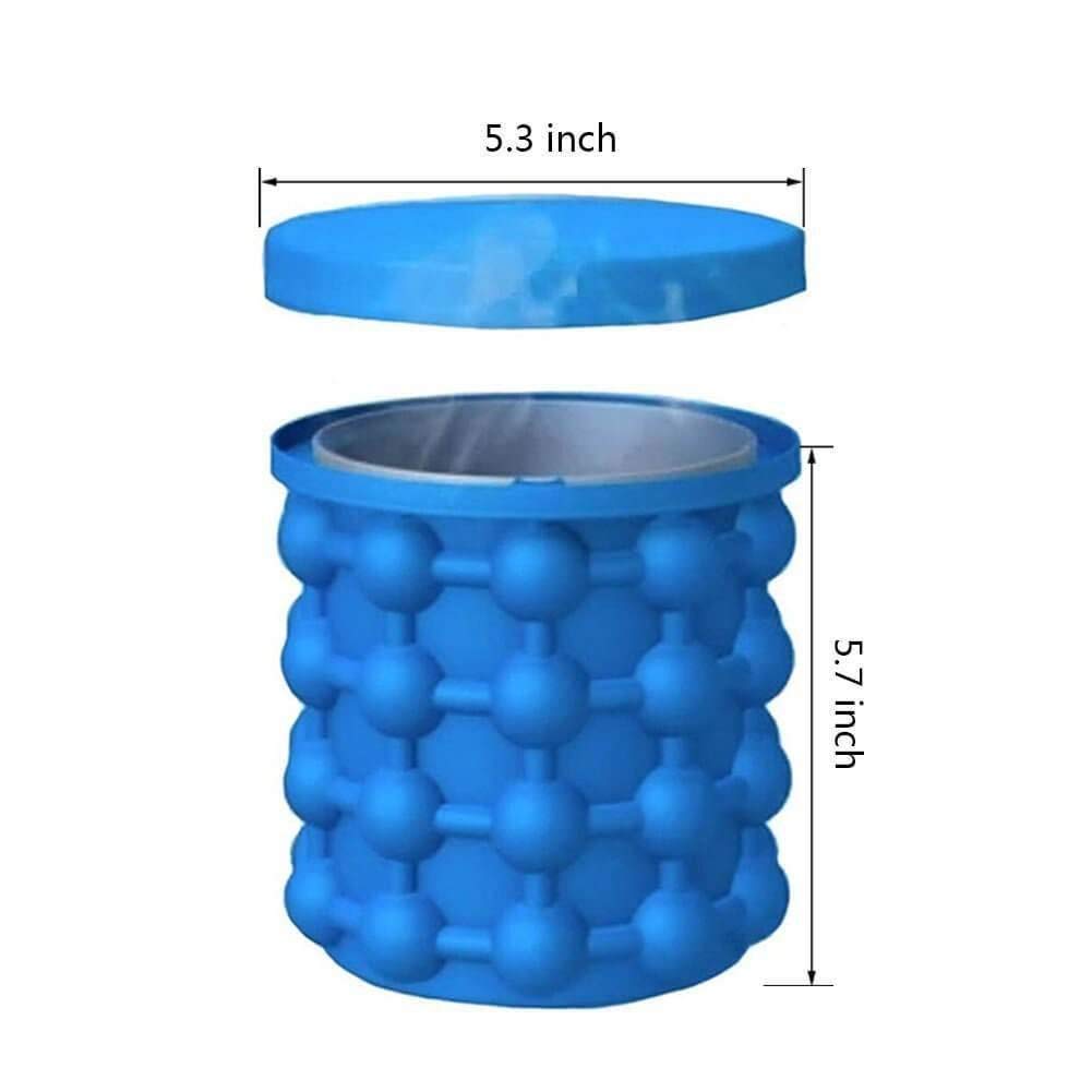Silicone Ice Cube Maker | The Innovation Space Saving Ice Cube Maker | Bucket Revolutionary Space Saving Ice-Ball Makers for Home - 10404