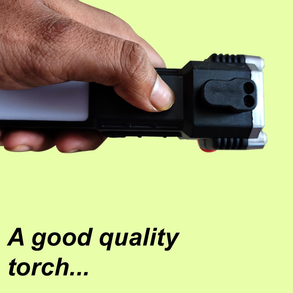 Powerful 3W LED 4 Mode Long Distance high Power Long Lasting Flashlight Torch(Black) - 20793