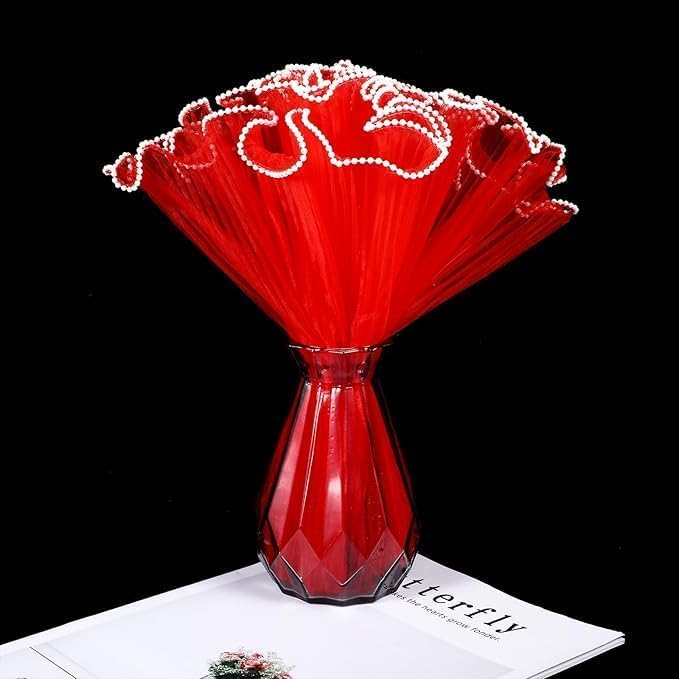 Flower Wrapping Net Bouquet Floral Packaging Mesh Paper Wrinkled Wavy Net Yarn Valentine's Day Flower Shop Supplies Wedding Birthday Decoration - 21211