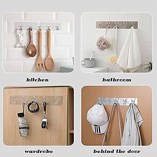 Wall Hooks Hanger for Hanging Clothes Strong Self Adhesive Magic Sticker Home Kitchen Bedroom Door Organizers Accessories Items - 20116