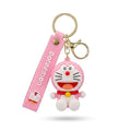 Silicone Keychain Doraemon with Strap Cute Anime Keyring Bag Charm for Car, Bike, Backpacks Gift Kids Boy Girls - 21328