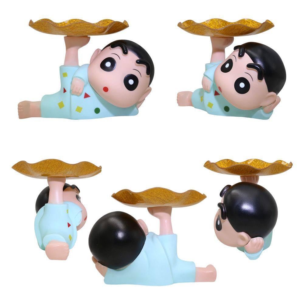 Shinchan Tray Holder  Money Bank Resin Statue Candy Bowl Holder – Cartoon Figurine Decorative Showpiece for Home - 20590