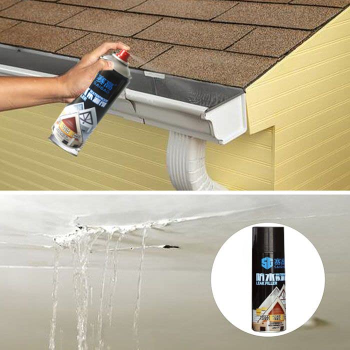 Waterproof Leak Filler Spray Leakage Solution Rubber Flex Repair And Sealant Crack Hole Spray For Indoor Or Outdoor Use 450 ml - 20300