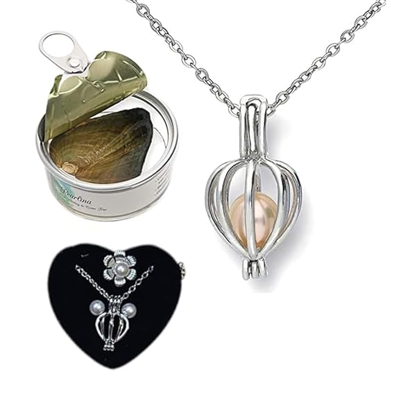 Wish Pearl Necklace Gift Set | Best Gift for Valentine | Love Pearl | DIY Necklace Kit | Gift For Girls/Women - 20828