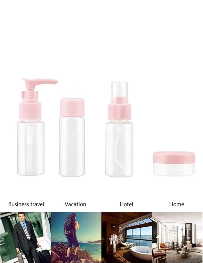 Girls Travel Organizer/Girls Travel Smart Bottle Set Plastic Cosmetic Toiletries Liquid Contain/Travelers Storage Boxers Leak Proof Portable Travel Accessories - 134