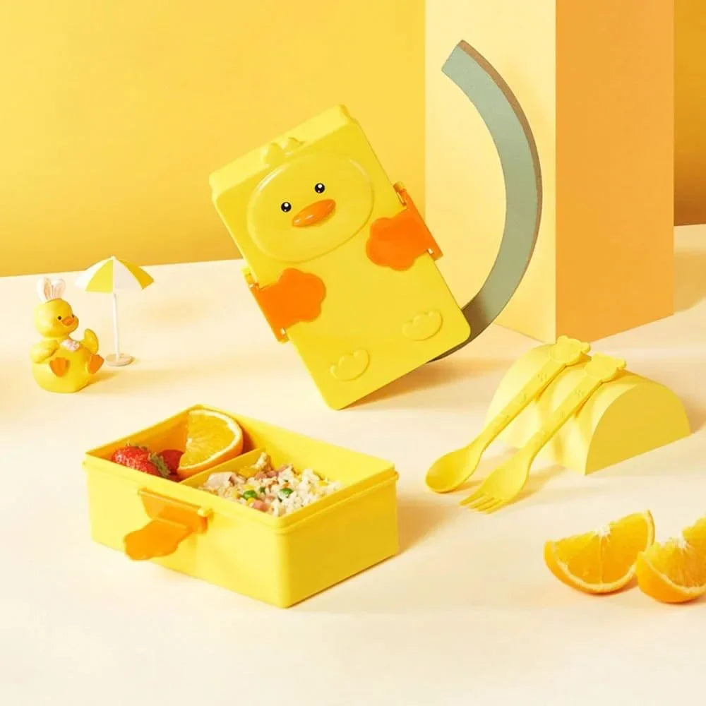 Cuddle Little Ducky Kids Lunch Box Leak-Proof Bento Box for School, Travel & Office - 6650