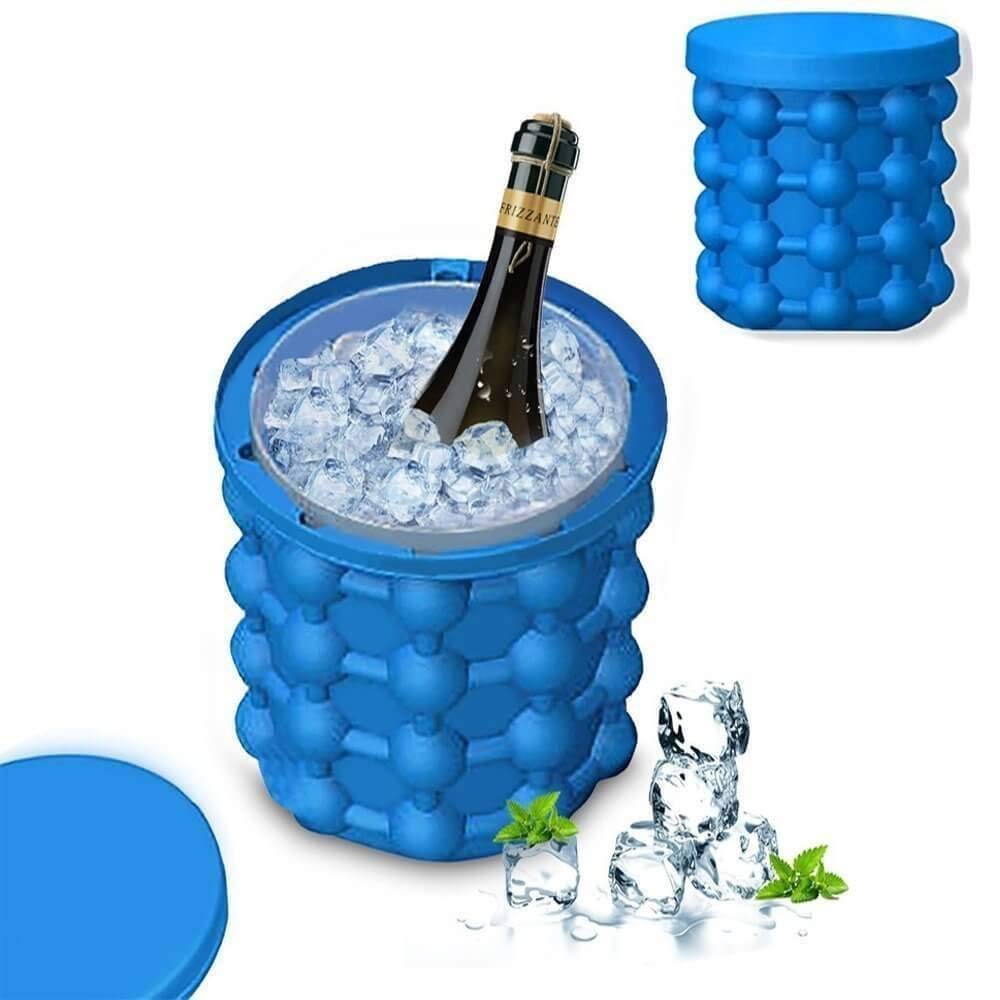 Silicone Ice Cube Maker | The Innovation Space Saving Ice Cube Maker | Bucket Revolutionary Space Saving Ice-Ball Makers for Home - 10404