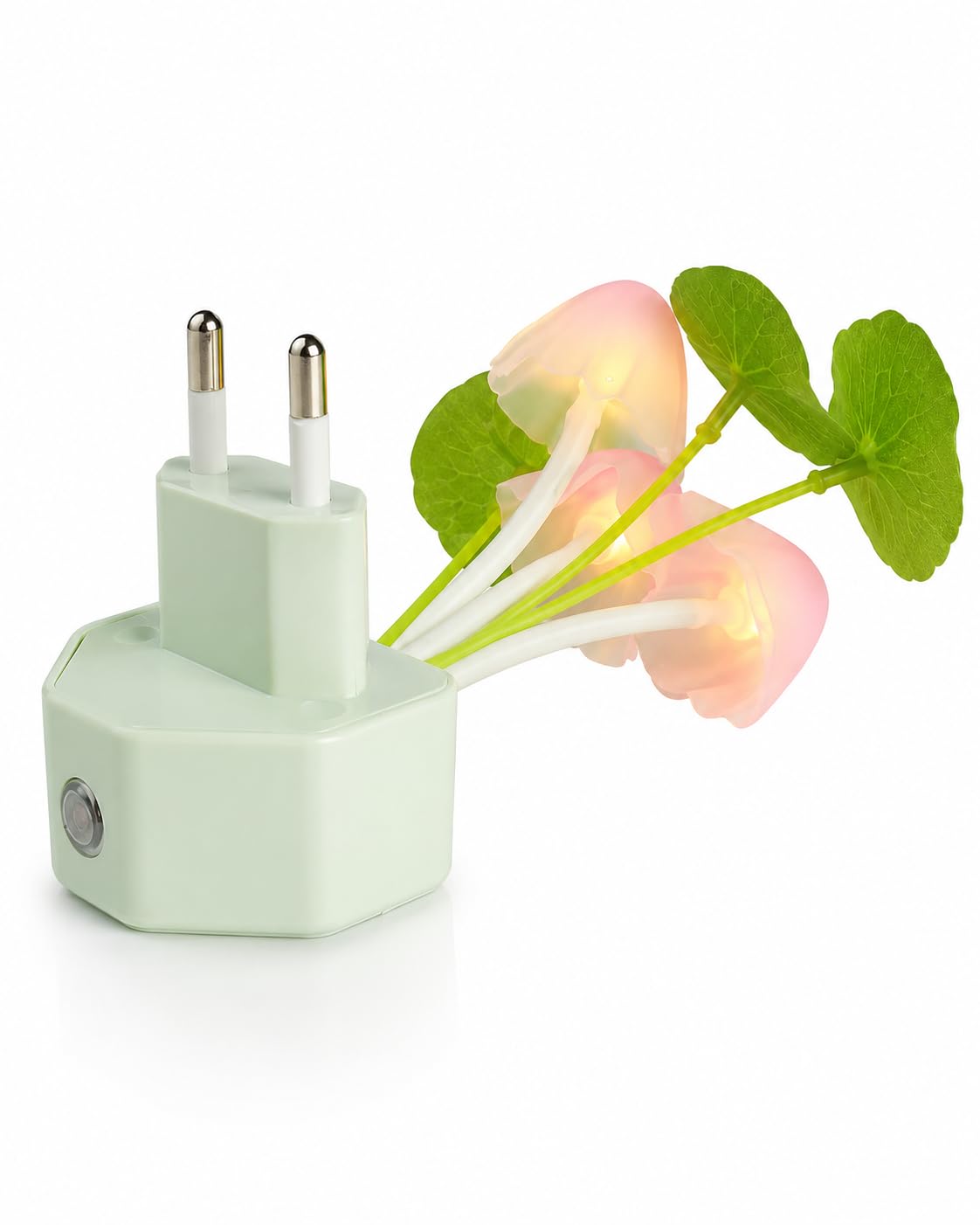 - 3D LED Night Lamp with Plug Smart Sensor auto On/Off and Color Change Mushroom Flowers Beautiful Illumination Home Decoration Lights for Bedroom Corridor - 20784