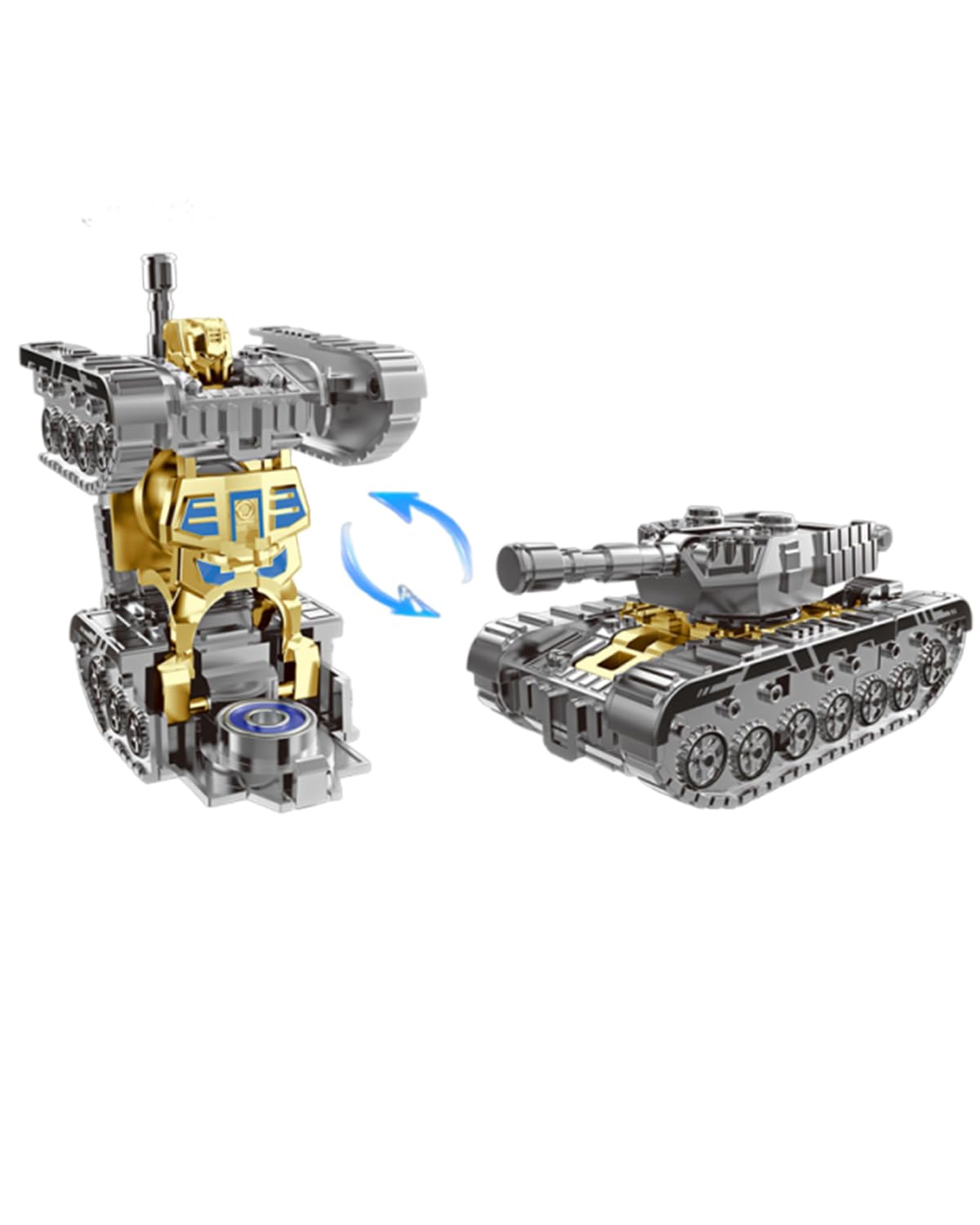 Juguete Giratorio Transformable Barato, Trompo Antiestres para Adultos y Ninos, 3 in 1, Juguetes Robot Tanque Deformable - 20822