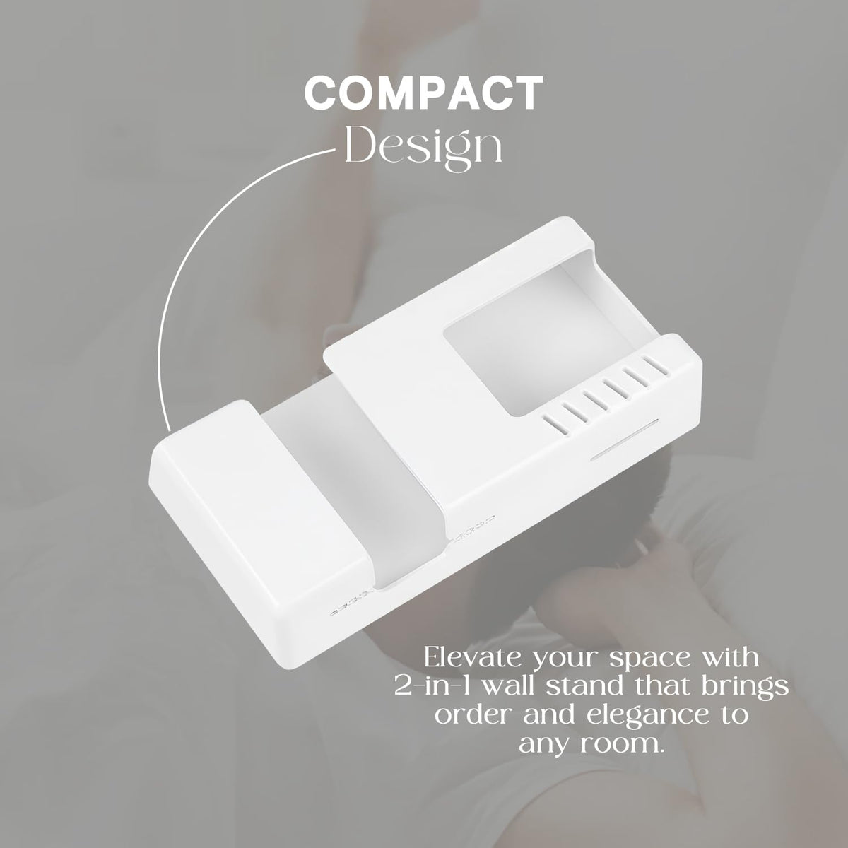 Mobile Phone Charging Rack Wall-Mounted Double-Grid Remote Control Storage Box {Multicolor} - 20783