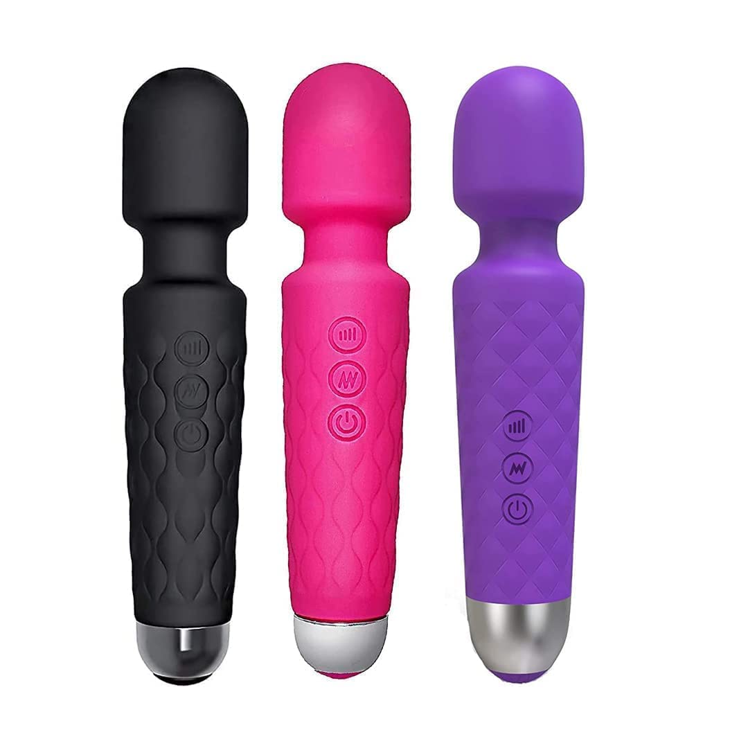Personal Body Massager for Women, Men, Cordless Full Body Massager Machine for Pain Relief, Handheld Back Massage Machine with Medical Grade Silicone {Multicolor} - 20558