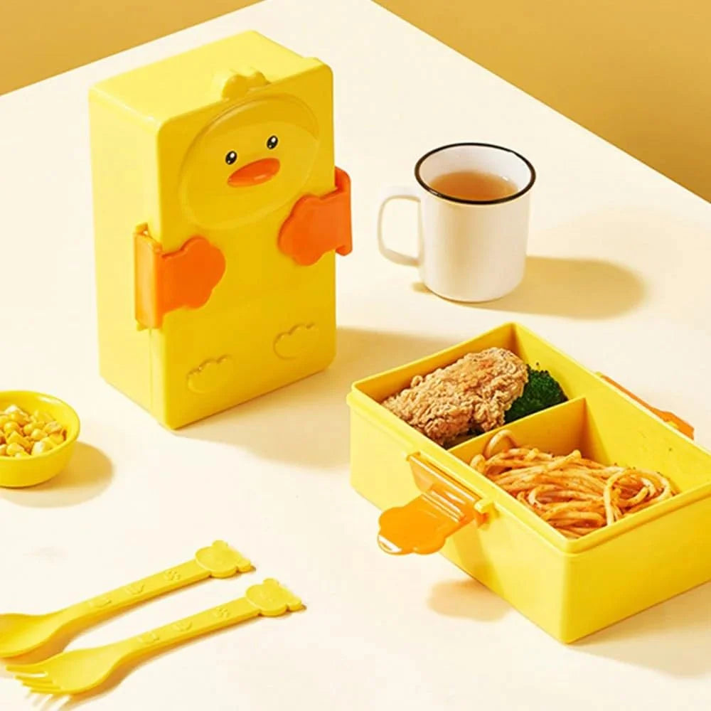 Cuddle Little Ducky Kids Lunch Box Leak-Proof Bento Box for School, Travel & Office - 6650
