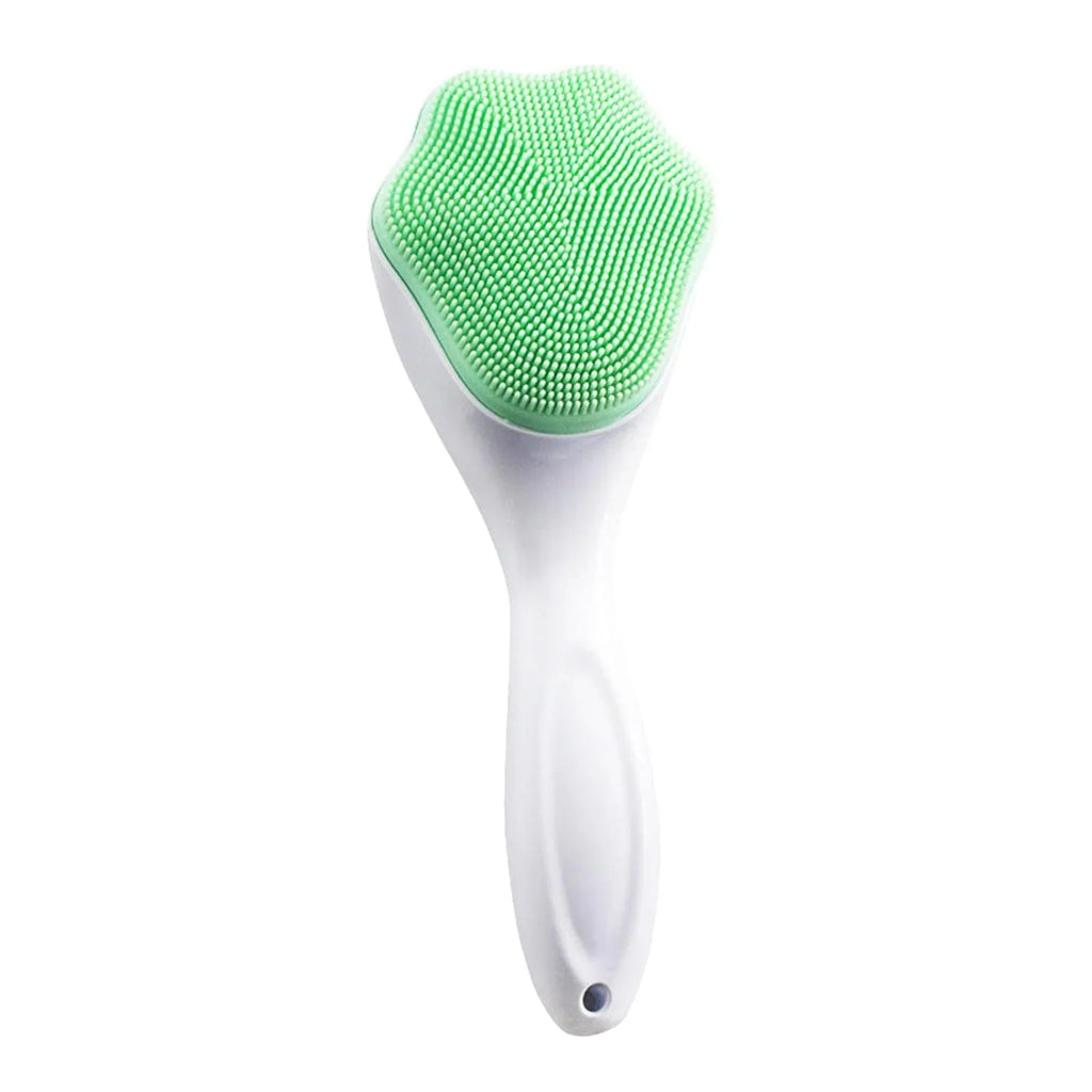 Silicone Face Scrubber Exfoliating Brush, Manual Handheld Facial Cleansing Brush - 10797