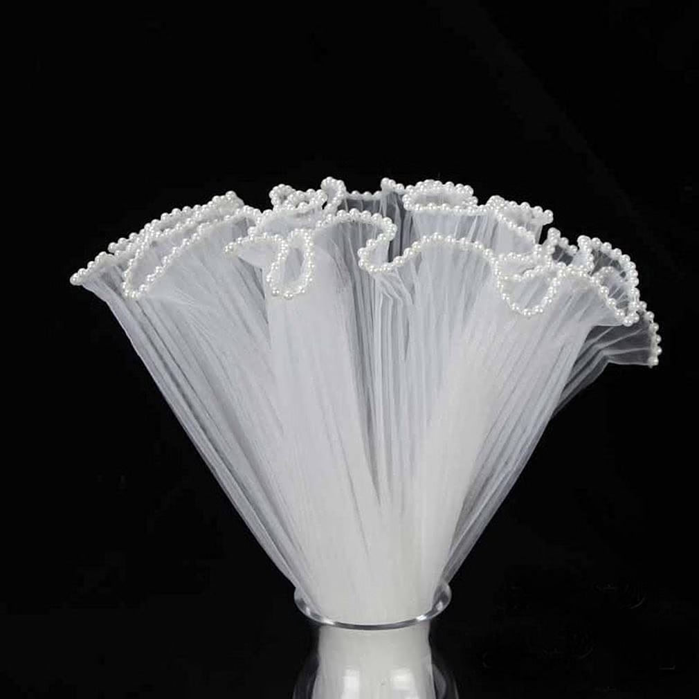 Flower Wrapping Net Bouquet Floral Packaging Mesh Paper Wrinkled Wavy Net Yarn Valentine's Day Flower Shop Supplies Wedding Birthday Decoration - 21211