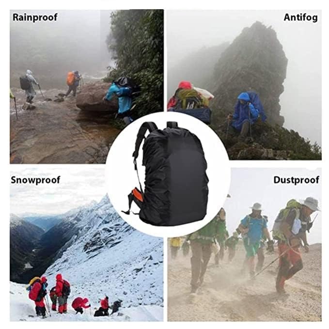Waterproof Nylon Rain Cover/Dust Cover Elastic Adjustable for Laptop Bags and Backpacks, School Bag Waterproof Cover,Dust Proof, Backpack,Laptop Bag - 20653