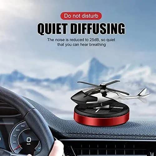 SG-1047 Red Smart Look Car Solar Helicopter Solar Power Dashboard Air Freshener
