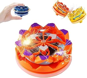 Fingertip Gyro, Handheld Gyroscope Collision Light up Spinning Top Toy Spinning Gyroscope Battle Decompression Toy - 20326