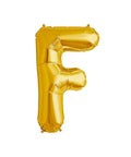 – (10 pcs) F Gold Letter Foil Balloon - 9012