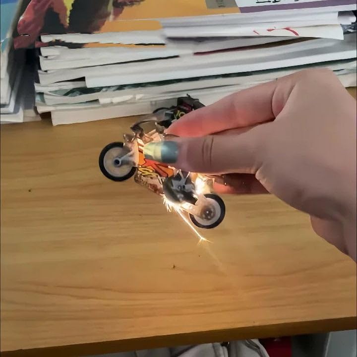 Pull Back Friction Powered Spark Fire Bike Toy - 20526