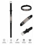 Best Friend Silicone Bracelet for Men & Women | Adjustable Friendship Band | Stylish Gift for Best Friends { Black } - 20811