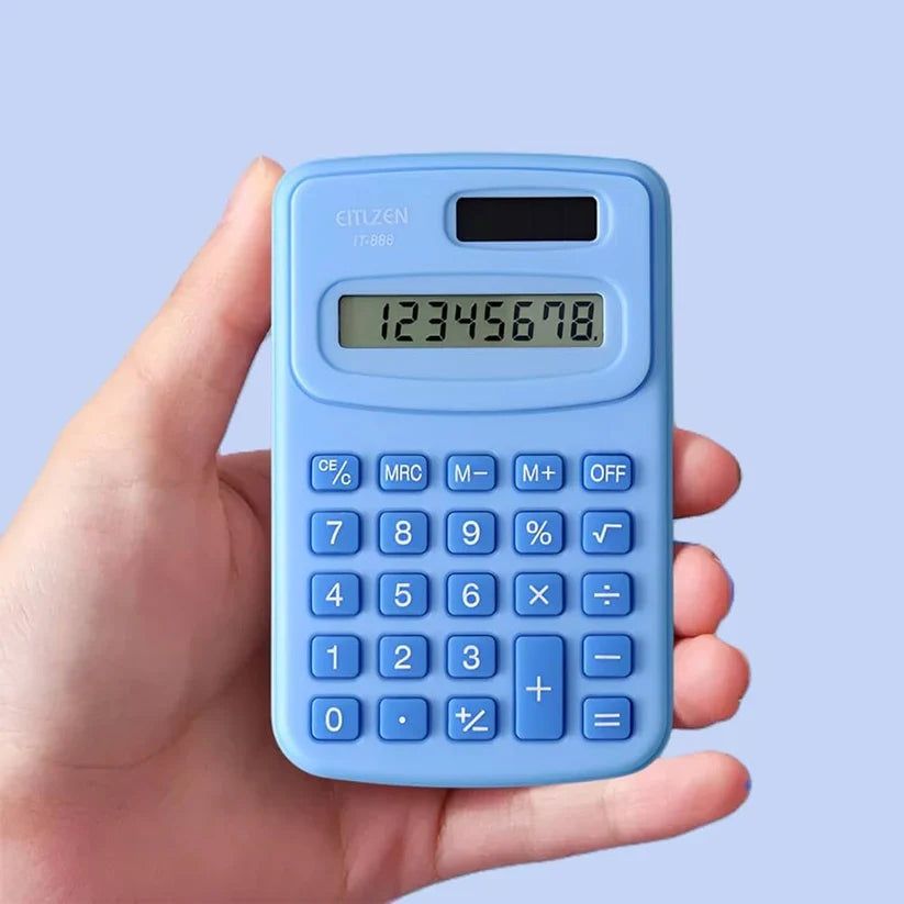 MN-9303 Mini 8-Digit Electronic Calculator – Cute & Simple Scientific Calculator for Students & Office, Small & Portable Design multicolor