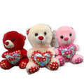 Lovely Teddy Bear Sitting With Heart 21 Cm {Multicolour} - 20086