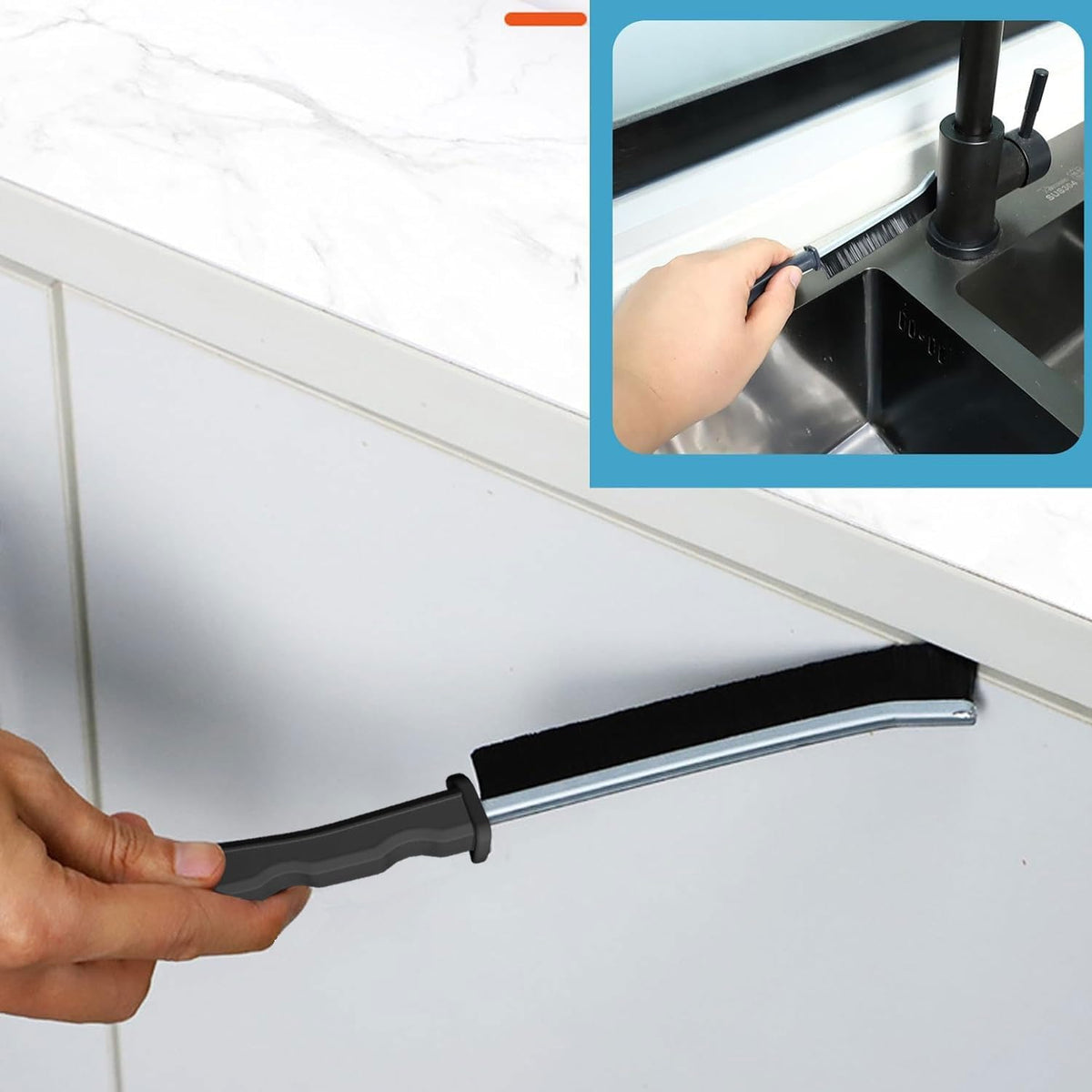 Plastic Gap Cleaning Brush, Hard Bristle Crevice Cleaning Brush Tool for Household Use, Multifunctional Dead Corner Cleaning Brush for Tiles, Bathroom, Kitchen - 20551